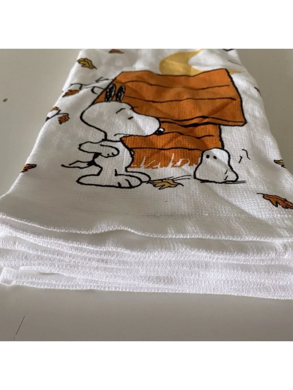 2 Pack Peanuts Snoopy Halloween Kitchen Towels 18” X 28” Ghost Doghouse NEW